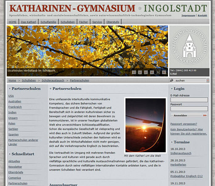 Screenshot Partnerschulen