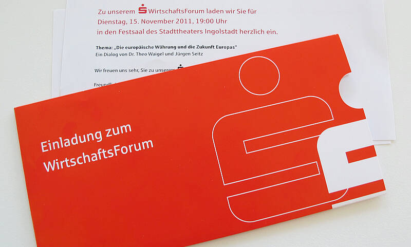 Sparkasse Ingolstadt, Einladungskarte Wirtschaftsforum 2011