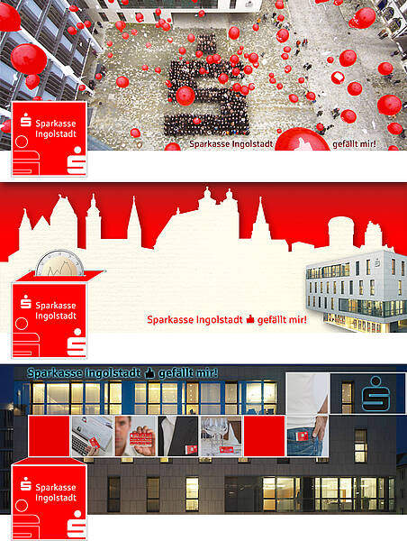 Collage Facebook Coverfotos Sparkasse Ingolstadt
