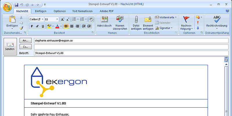 HTML-E-Mail-Template von eKergon
