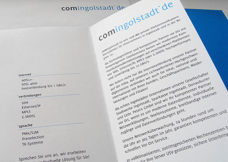 Geschäftsausstattung der COM-IN Telekommunikations GmbH